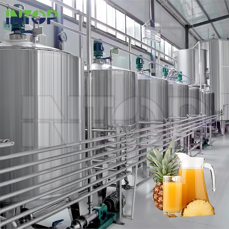 Linie de producție a suc de ananas